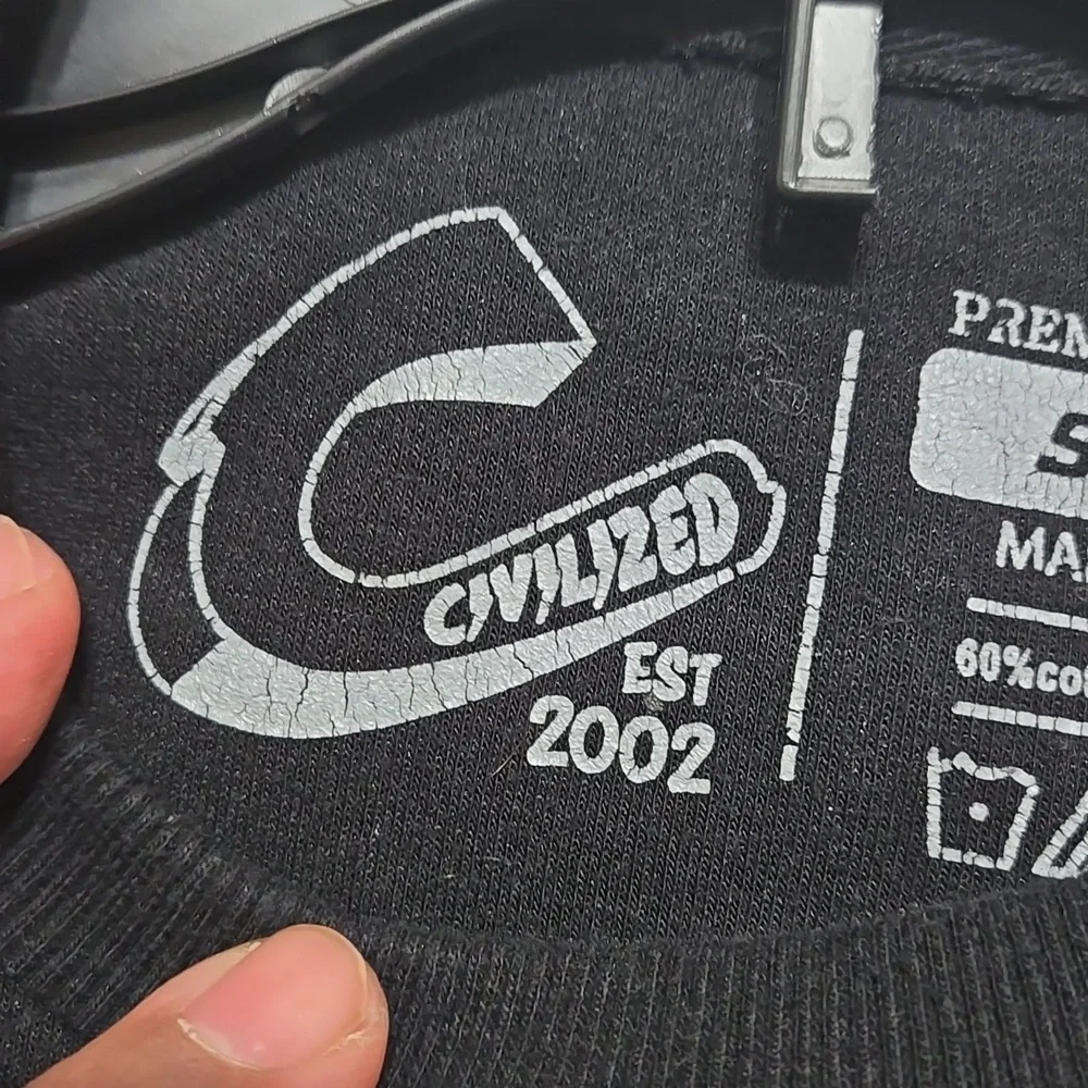 Civilized Mens Black Graphic 